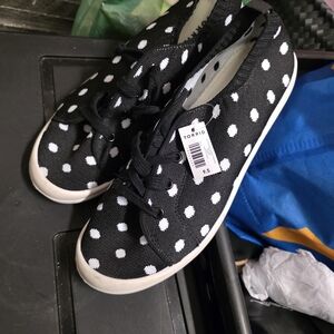 Torrid Black and White Polka Dot Sneakers